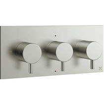 Crosswater MPRO Thermostatic Shower Valve With 2 Outlets (S Steel).