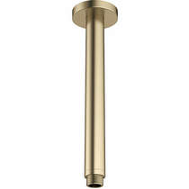 Crosswater mpro ceiling mounted shower arm (brushed brass).