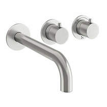 Crosswater Module Shower Valve With Spout (3 Outlets, Brushed Steel).