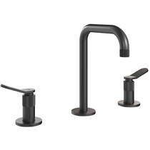 Crosswater Calix Basin Mixer Tap With Lever Handles (3TH, Matt Black).