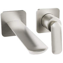 Crosswater Huck Wall Mounted Basin Mixer Tap (Br Metallic).