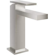 Crosswater Myron Mono Basin Mixer Tap With Lever Handle (Brushed Metallic).