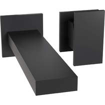 Crosswater Myron Wall Mounted Basin Mixer Tap (Matt Black).