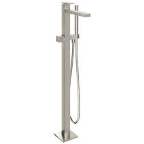 Crosswater Myron Floorstanding Bath Shower Mixer Tap (Brushed Metallic).