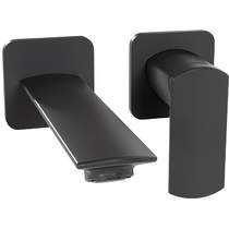 Crosswater Varda Wall Mounted Basin Mixer Tap (Matt Black).