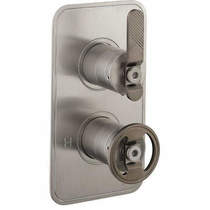 Crosswater UNION Thermostatic Shower Valve (1 Outlet, Nickel & Black).