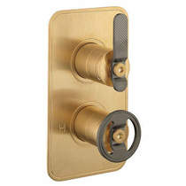 Crosswater UNION Thermostatic Shower Valve (1 Outlet, Brass & Black).