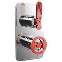 Crosswater UNION Thermostatic Shower Valve (1 Outlet, Chrome & Red).