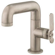 Crosswater union basin mixer tap with lever handle (brushed nickel).