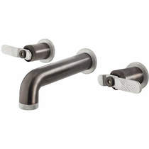 Crosswater UNION Wall Mounted Basin Tap (Black Chrome & Brushed Nickel).