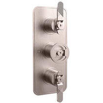 Crosswater UNION Thermostatic Shower Valve (2 Outlets, Brushed Nickel).