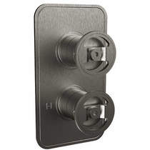Crosswater UNION Thermostatic Shower Valve (3 Outlets, Brushed Black).