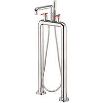 Crosswater UNION Free Standing BSM Tap With Red Lever Handles (Chrome).
