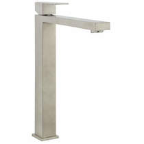 Crosswater Verge Tall Basin Mixer Tap (Brushed Stainless Steel Effect).