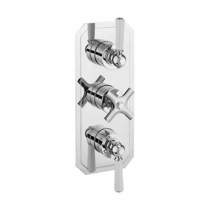 Crosswater Waldorf Thermostatic Shower Valve (3 Outlet, Chrome & White).