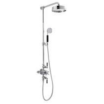 Crosswater Waldorf Thermostatic Shower Kit (2 Outlets, Chrome & Black).