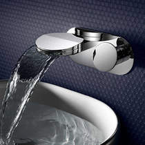 Crosswater Water Circle Wall Mounted Basin Tap With Waterfall Spout.