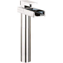 Crosswater Water Square Tall Basin Mixer Tap (Chrome).