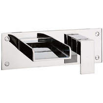 Crosswater Water Square Wall Mounted Bath Filler Tap (Chrome).