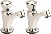 Deva Commercial Self Closing Pillar Basin Tap (pair).