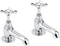 Deva coronation basin taps (pair, chrome).