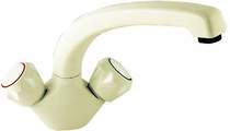 Deva Profile Dual Flow Kitchen Tap With Swivel Spout (Beige)