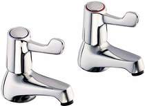 Deva Lever Action 3" Lever Basin Taps (Pair).