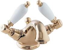 Deva Georgian Mono Basin Mixer Tap With Pop Up Waste (Gold).