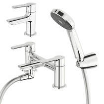 Methven Kea Basin & Bath Shower Mixer Tap Pack With Kit (Chrome).