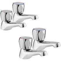 Deva Vitality Basin & Bath Tap Pack (Pairs, Chrome).