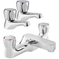 Deva Vitality Basin & Bath Filler Tap Pack (Chrome).