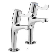 Deva Vitality Eco Sink Kitchen Taps With Lever Handles (Pair, Chrome).