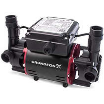 Grundfos Pumps STR2-2.0C Twin Ended Shower Pump (2.0 Bar, Positive).