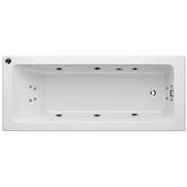 Hydracast Solarna Single Ended Whirlpool Bath With 14 Jets (1400x700mm).