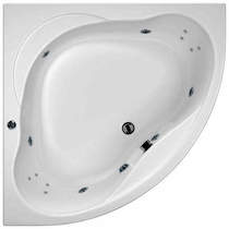 Hydrabath Laguna Corner Turbo Whirlpool Bath With 14 Jets & Panel, 1350x1350.