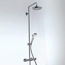 Hansgrohe Croma Select S 180 2 Jet Showerpipe Pack (Chrome).