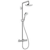 Hansgrohe Croma Select S 180 2 Jet Showerpipe Pack With EcoSmart.
