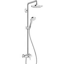 Hansgrohe Croma Select E 180 Shower With Lever Handle  (White & Chrome).