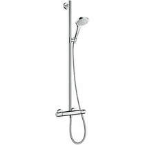 Hansgrohe Croma Select E Eco Semipipe Shower Pack (White & Chrome).