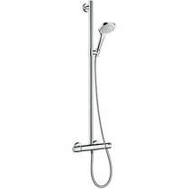 Hansgrohe croma select e eco semipipe shower pack (white & chrome).