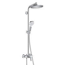 Hansgrohe Crometta S 240 1 Jet Showerpipe Pack With Manual Lever Handle.