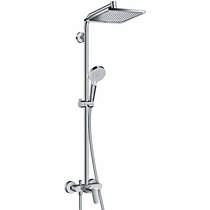 Hansgrohe crometta e 240 1 jet showerpipe pack, lever handle (chrome).