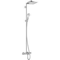 Hansgrohe Crometta E 240 1 Jet Showerpipe Pack With Bath Filler Spout.