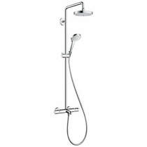 Hansgrohe croma select s 180 2 jet showerpipe pack with bath filler spout.