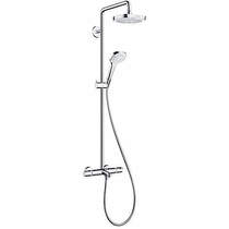 Hansgrohe Croma Select E 180 2 Jet Showerpipe Pack With Bath Spout.