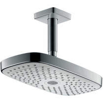 Hansgrohe Raindance E 300 2 Jet Shower Head & Arm (White & Chrome).