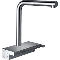 Hansgrohe Aquno Select M81 Kitchen Tap With Pull Out (2 Jets, Chrome).