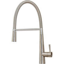Hydra Coventry Rinser Kitchen Tap With Swivel Spout (Brushed Steel).