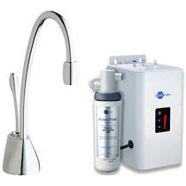 InSinkErator Hot Water Steaming Hot Filtered Kitchen Tap (Brushed Steel).