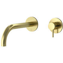 JTP Vos Wall Mounted Basin Tap (150mm, Brushed Brass).
